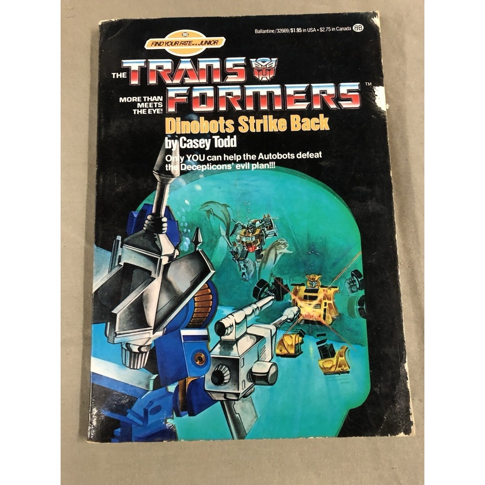 TRANSFORMERS Dinobots Strike Back PAPERBACK Book 1985